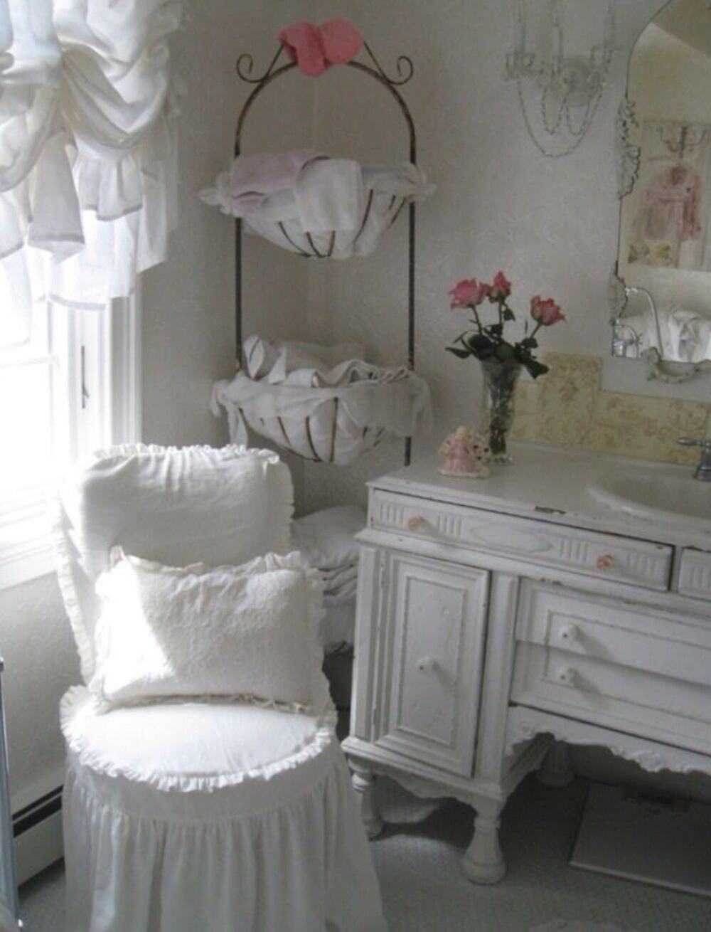 Rachel Ashwell Shabby Chic Couture White “ Cottage” Linen 56” Wide Newest Fabric